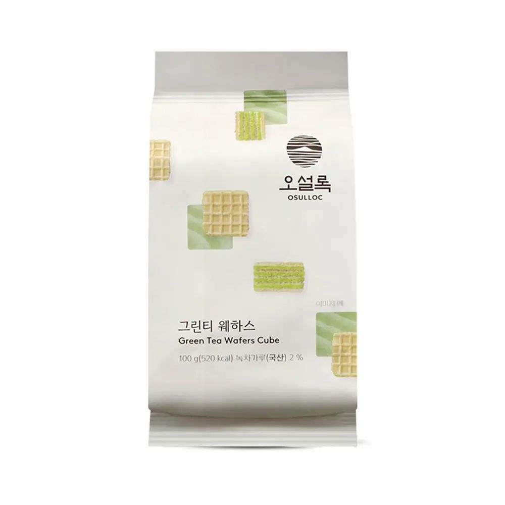 OSULLOC Green Tea Wafers Cube 100g