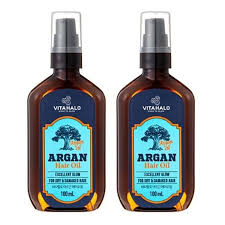 Vtahalo Argan Hair Oil Excellent Glow for Dry and Damaged Hair 100ml / 3.4 fl oz 2pcs