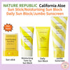 [NATURE REPUBLIC]California Aloe Fresh Powdery Sun Stick 24g/Moisturising Tone Up Sun Block 57ml From Korea