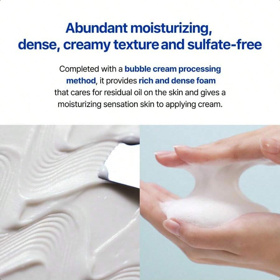 Real Barrier Cream Cleansing Foam | Sulfate-Free Amino Acid Moisturizing Face Cleanser |4.05 Fl Oz (120ml)