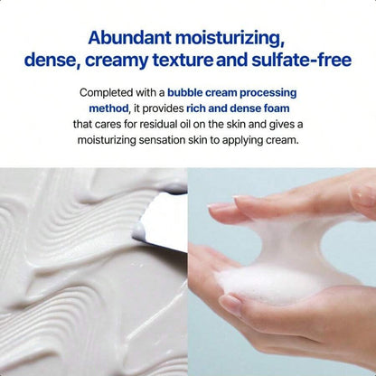 Real Barrier Cream Cleansing Foam | Sulfate-Free Amino Acid Moisturizing Face Cleanser |4.05 Fl Oz (120ml)