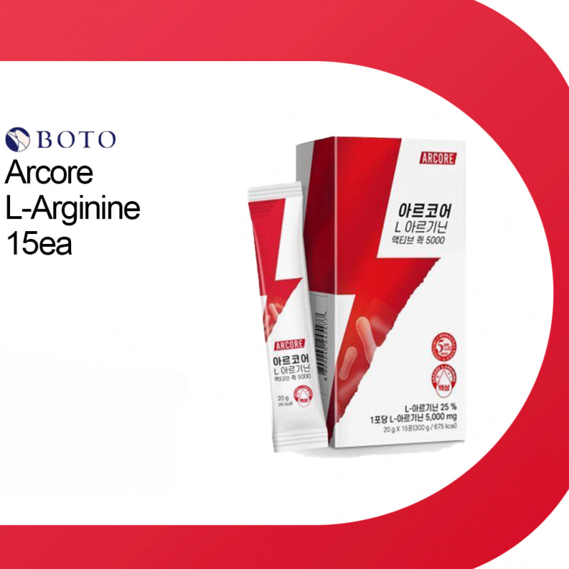 BOTO Arcore L-Arginine 600g (20g x 15 pcs) x2 boxes