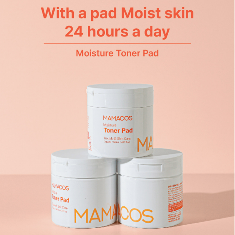 Mamacos Moisture Toner Pad 70pcs -Skin Texture Care, Pore. Sebum Control