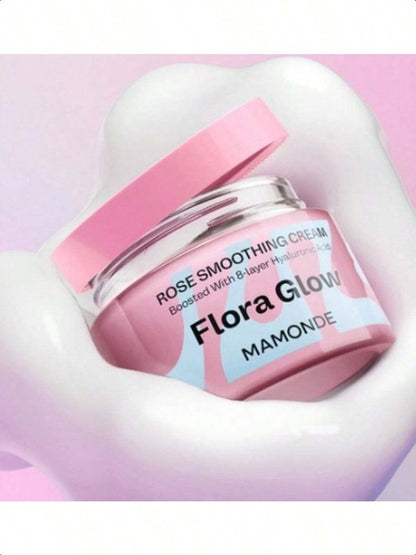 Mamonde Flora Glow Rose Smoothing Cream [50ml/1.69oz] - Illuminating Moisturizer With Damask Rose Extract