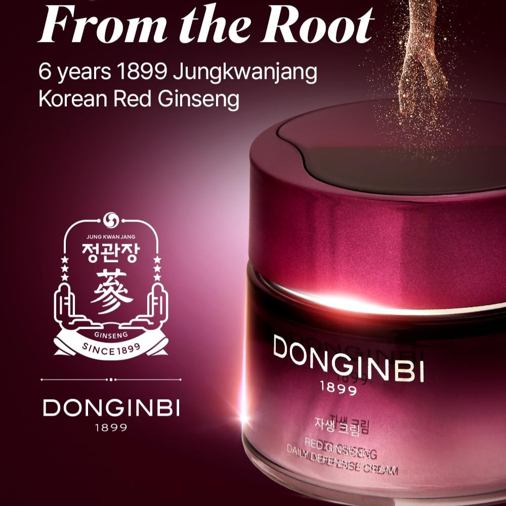 Donginbi Red Ginseng Daily Defense Cream 25ml- Firming Cream for Loose Surface, Face Moisturizer for Skin Barrier Repair,