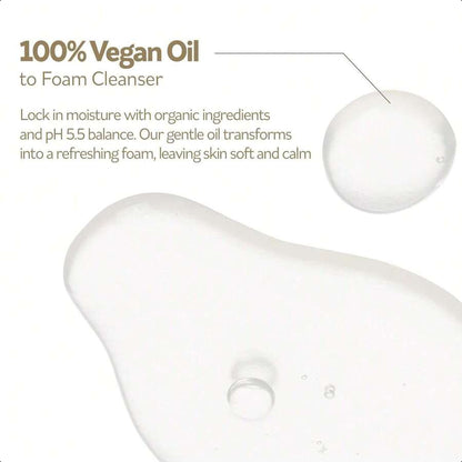 PESTLO Ourecipe Oil To Foam Cleanser – Vegan, Hypoallergenic, Gentle Makeup Remover, Deep Cleansing, Non-Sticky For All Skin Type Including Sensitive, Dry And Acne-Prone Skin, 6.76 Fl Oz (200ml)