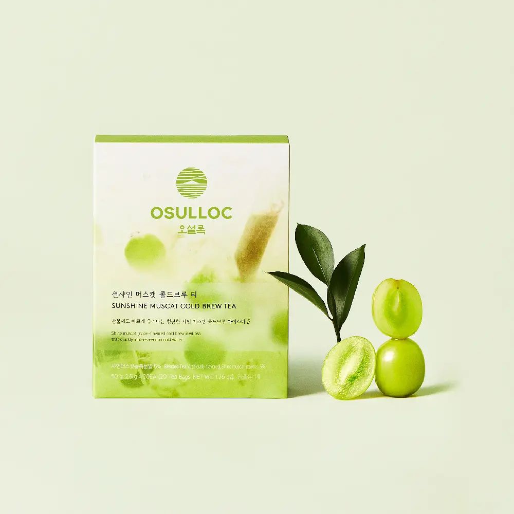 OSULLOC Sunshine Muscat Cold Brew Tea, 20 Tea Bags
