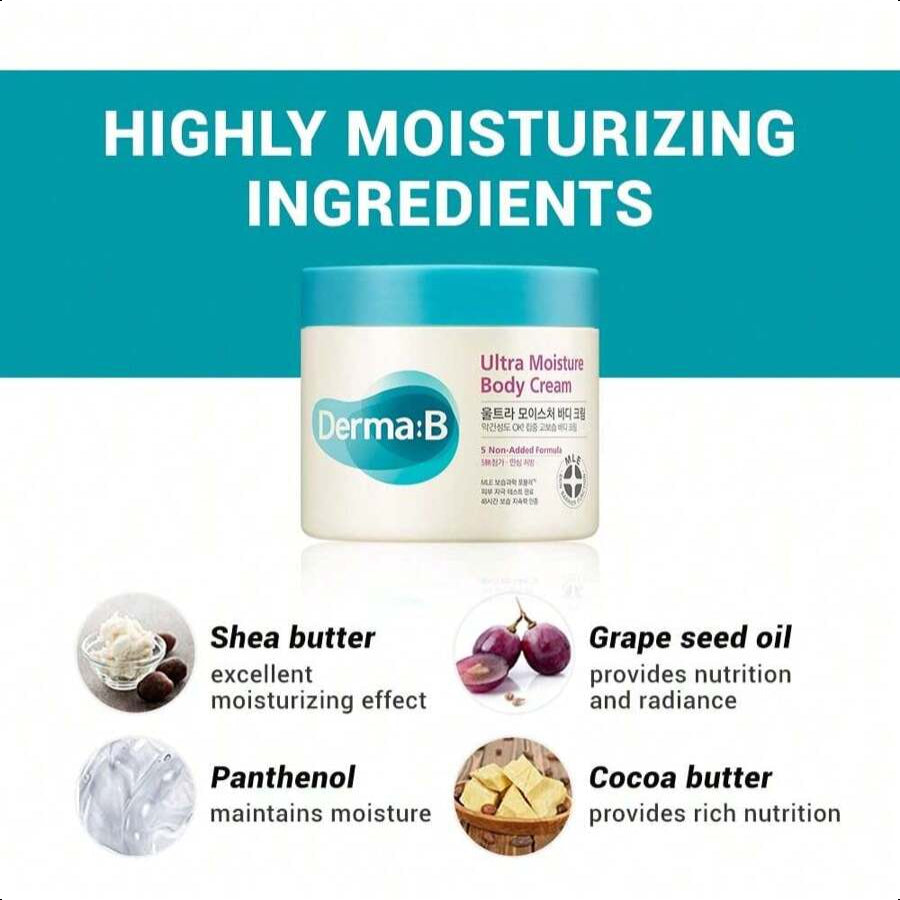 DERMA:B Ultra Moisture Body Cream With Olive Oil And Allantoin 430ml
