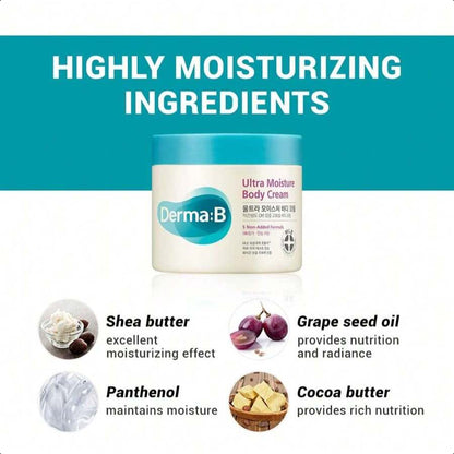 DERMA:B Ultra Moisture Body Cream With Olive Oil And Allantoin 430ml