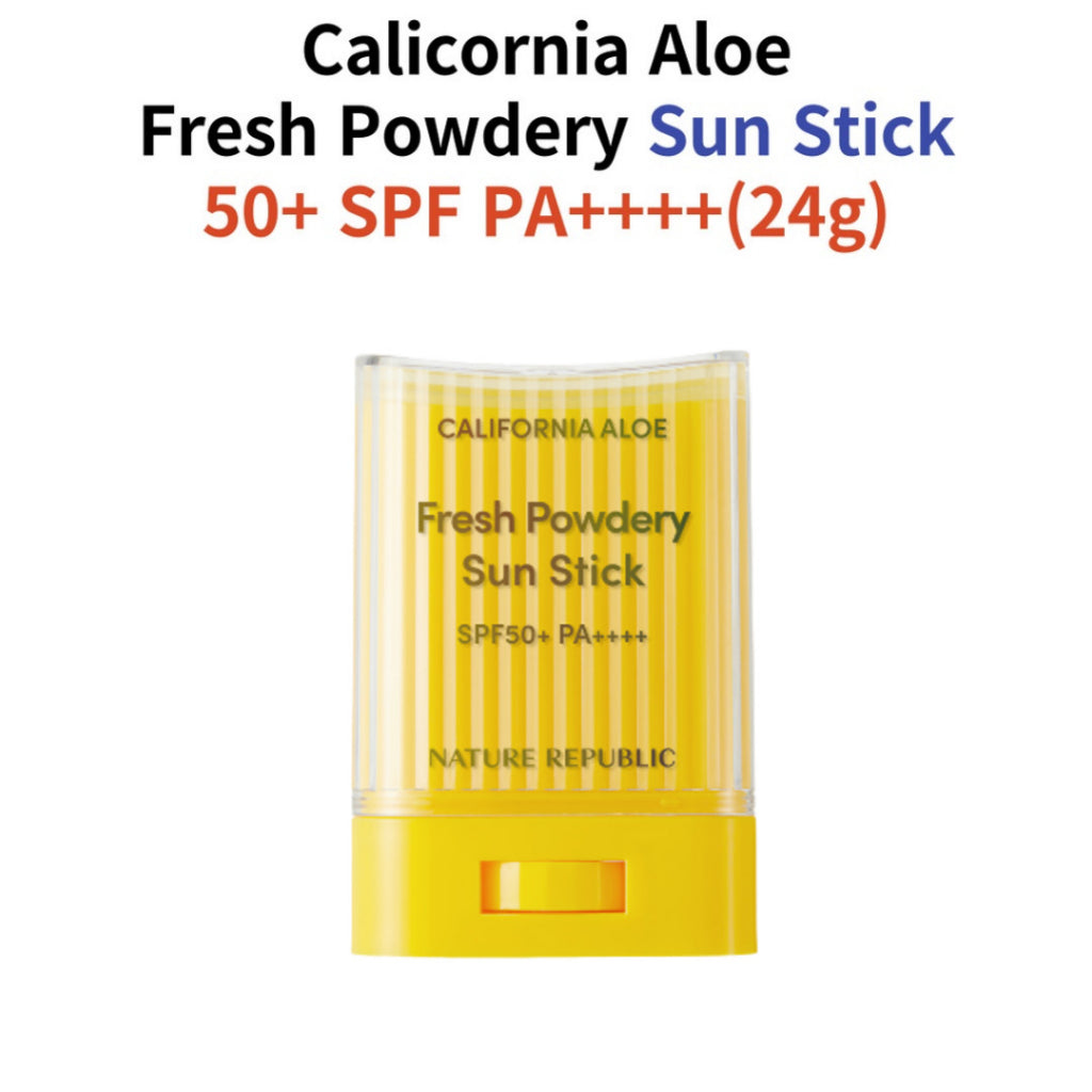 [NATURE REPUBLIC]California Aloe Fresh Powdery Sun Stick 24g/Moisturising Tone Up Sun Block 57ml From Korea