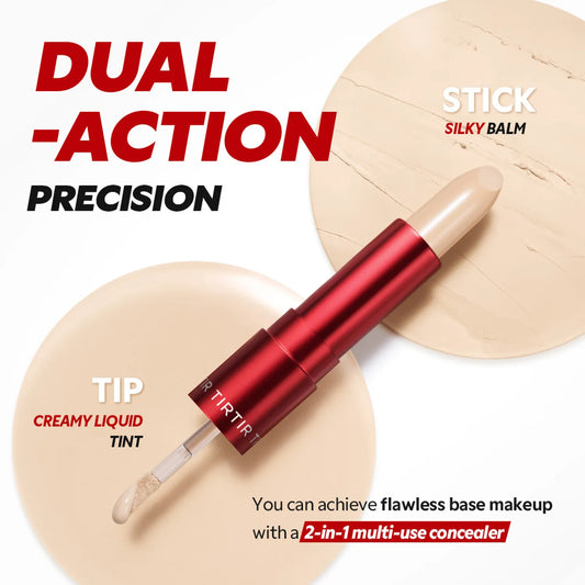 [20 colors] TIRTIR GLIDE & HIDE BLURRING CONCEALER (Liquid 4g + Stick 4g)
