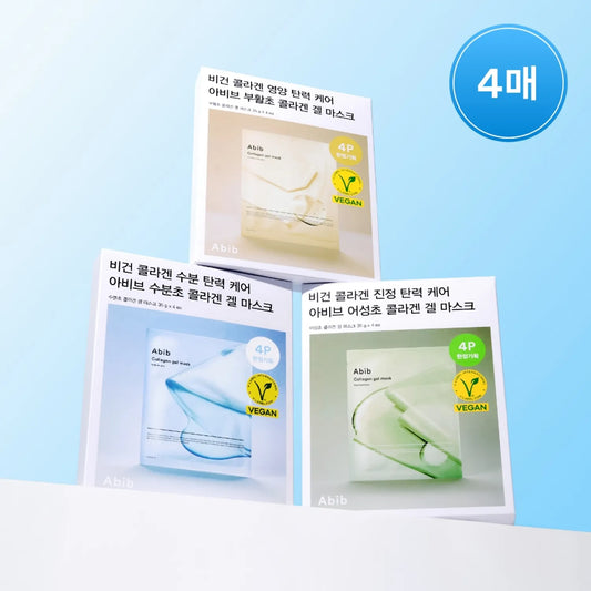 Abib Collagen Gel Mask (4 sheet) &ndash; Heartleaf / Sedum / Jericho Rose