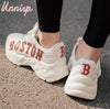 MLB. Side letter printed low cut casual sports shoes for both men and women