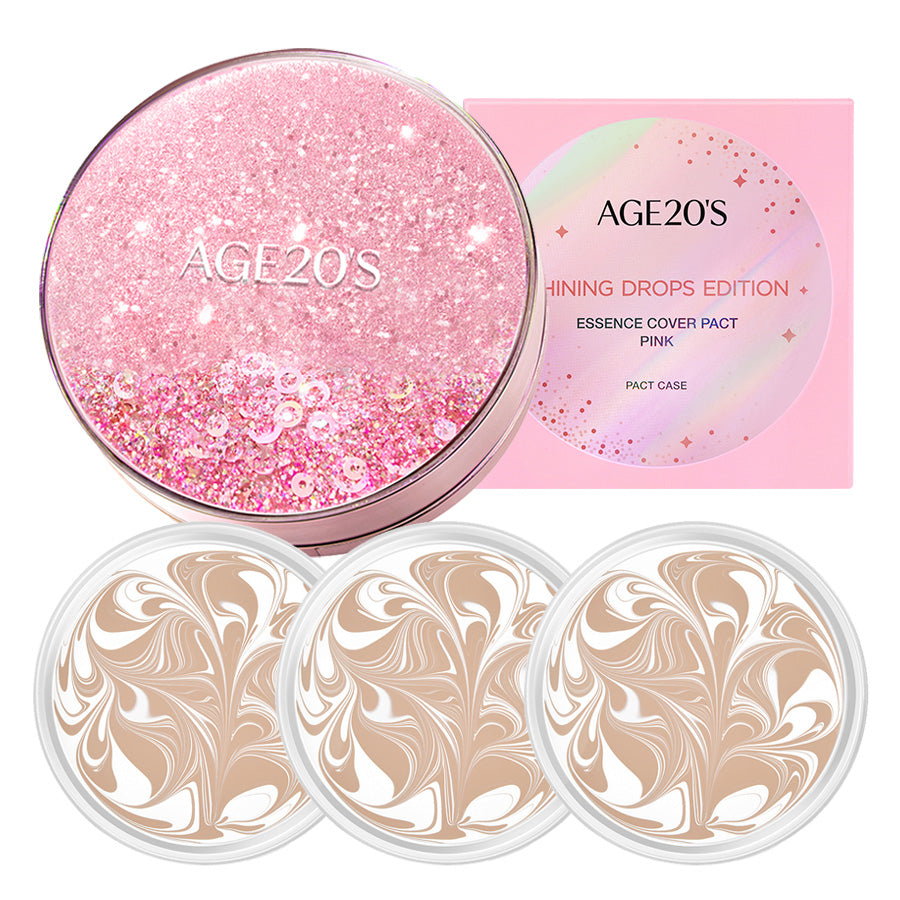 AGE 20'S Shining Drop Edition Pink Pact 12.5g Set Shade 21 Pink Latte 1 Set