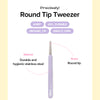 INHAK Round Tip Tweezer | eyelash comb eye lash makeup Tools Curler idol