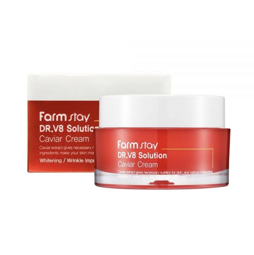 FARM STAY Dr. V8 Solution Caviar Cream 50ml (3 Options)