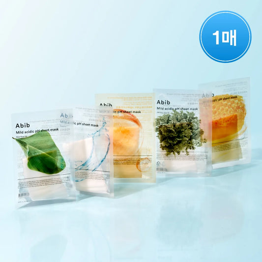 Abib Mild Acidic pH Sheet Mask (10 sheet) &ndash; Heartleaf / Jericho Rose / Aqua / Glutathione / Honey