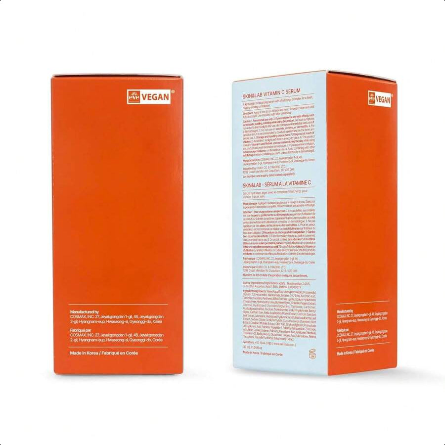 Skin&Lab Vitamin C Serum For Face With Hyaluronic Acid And Niacinamide 30ml/1.01 Oz