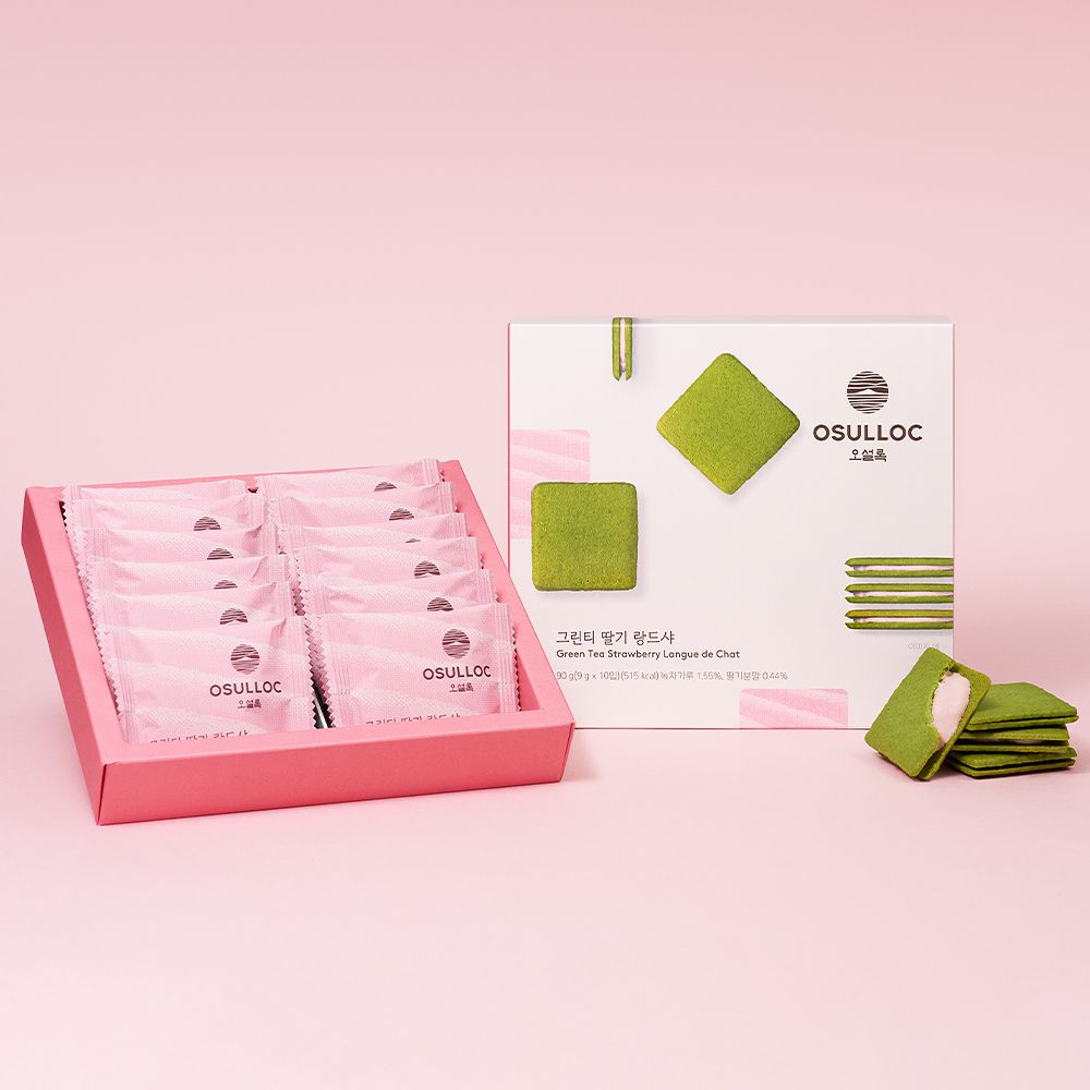 OSULLOC Green Tea Strawberry Langue de Chat 90g(10pcs)