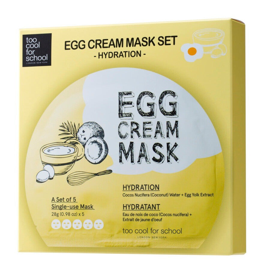 TOO COOL FOR SCHOOL Egg Cream Facial Mask Yellow 5pc