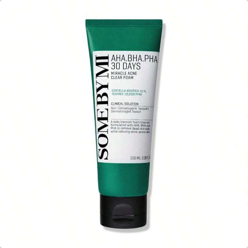 SOME BY MI AHA BHA PHA 30 Days Miracle Acne Clear Foam  3.38oz, 100ml