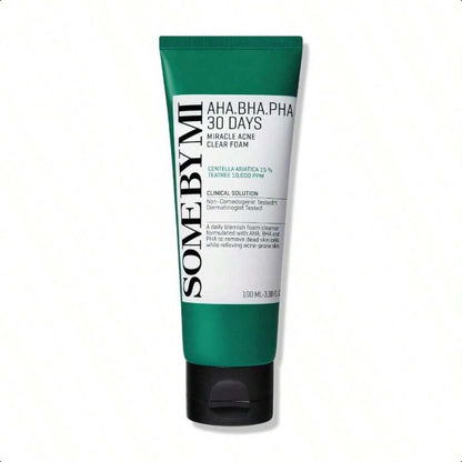 SOME BY MI AHA BHA PHA 30 Days Miracle Acne Clear Foam  3.38oz, 100ml
