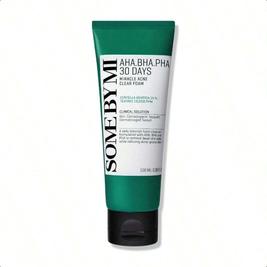SOME BY MI AHA BHA PHA 30 Days Miracle Acne Clear Foam  3.38oz, 100ml