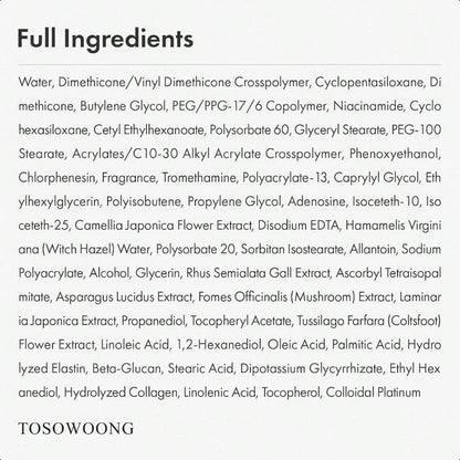 Tosowoong Pore Tightening Serum 30ml/1.01oz | Fast-Acting Formula With Niacinamide & Allantoin, Instantly Reduces Pores