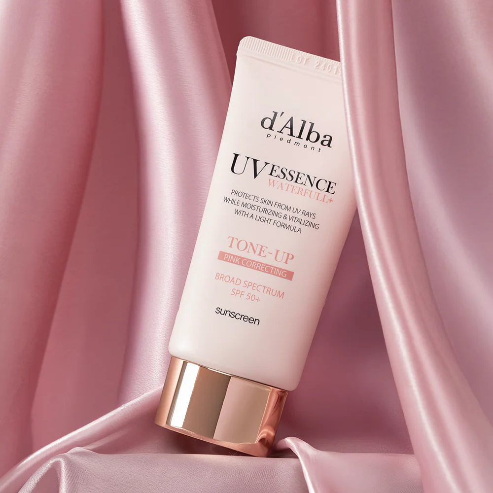 d'Alba Waterful Tone Up Sun Cream SPF50+PA++++ 50ml - Pink Correcting