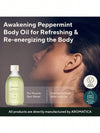 Aromatica Awakening Body Oil Peppermint & Eucalyptus Aromatherapy Oils 100/3.38 Oz