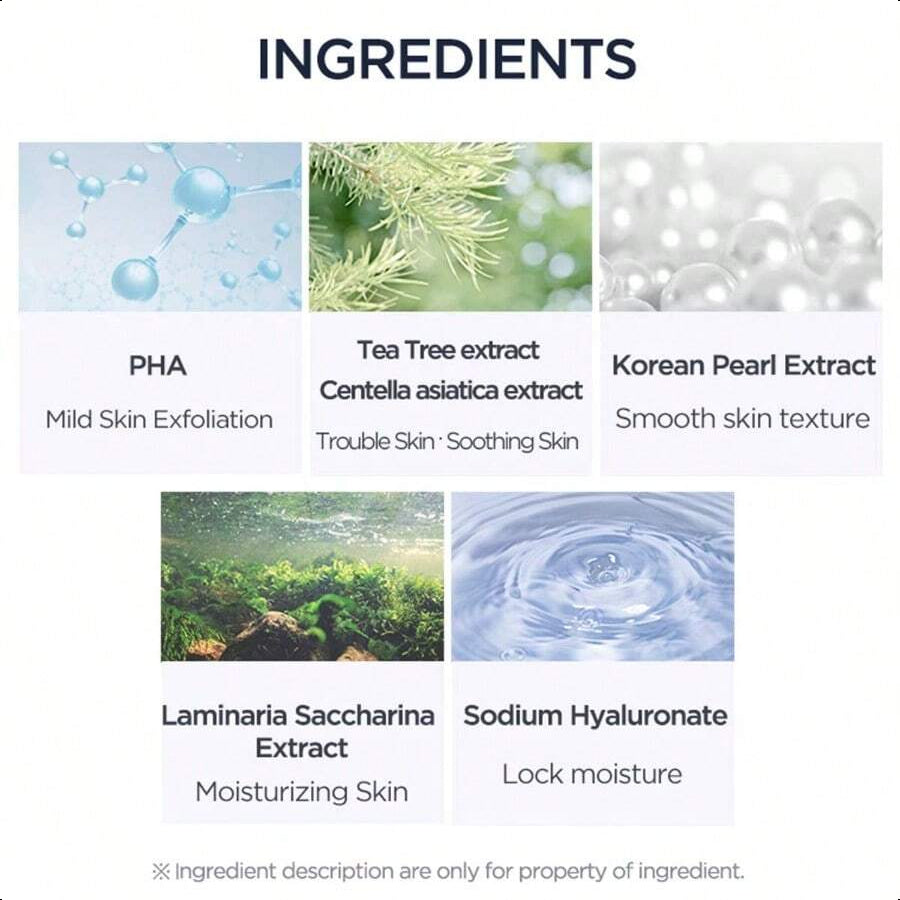 KLAVUU Green Pearlsation Pha Calming Serum 120ml/4.1oz | Mild Exfoliating Serum Infused With Polyhydroxy Acid (Pha) | Contains Tea Tree