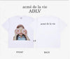 ADLV donut T-shirt with teddy bear print loose short sleeved shirt for men and women