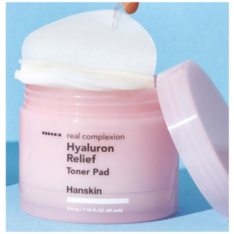 Hanskin Real Complexion Hyaluron Relief Toner Pad 60Pads 210ml (7.1oz)