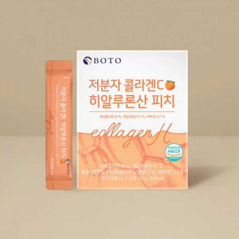 BOTO - Small Molecular Collagen C Hyaluronic Acid Peach[2g x 30 powder sticks]