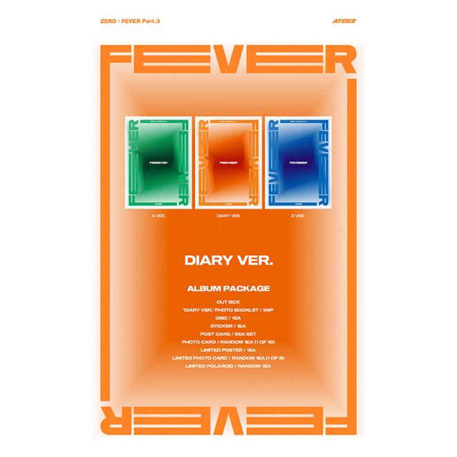 Ateez ZERO : FEVER newest Part.3 Set