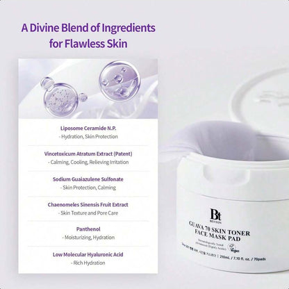 Benton Guava 70 Skin Toner Face Mask Pad 210ml/7.1 Oz(70 Pcs)