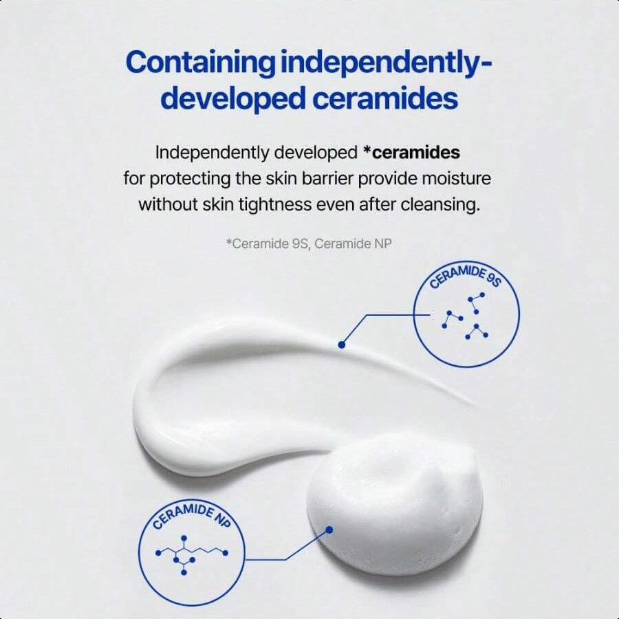 Real Barrier Cream Cleansing Foam | Sulfate-Free Amino Acid Moisturizing Face Cleanser |4.05 Fl Oz (120ml)