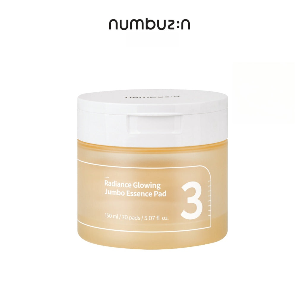 Numbuzin No.3  Radiance Glowing Jumbo Essence Pad 150ml / 70 Pads