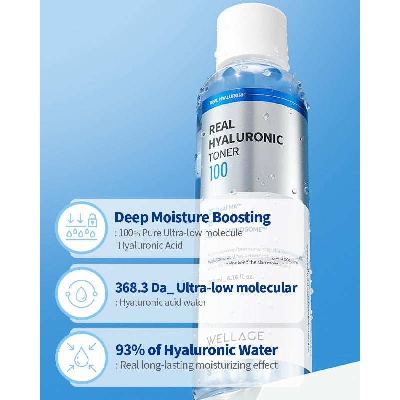 [READY TO SHIP] WELLAGE REAL HYALURONIC TONER 100