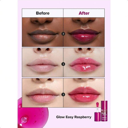 I Dew Care Lip Gloss - Glow Easy Raspberry 6ml/20 Oz | Jojoba Seed Oil, Vitamin C