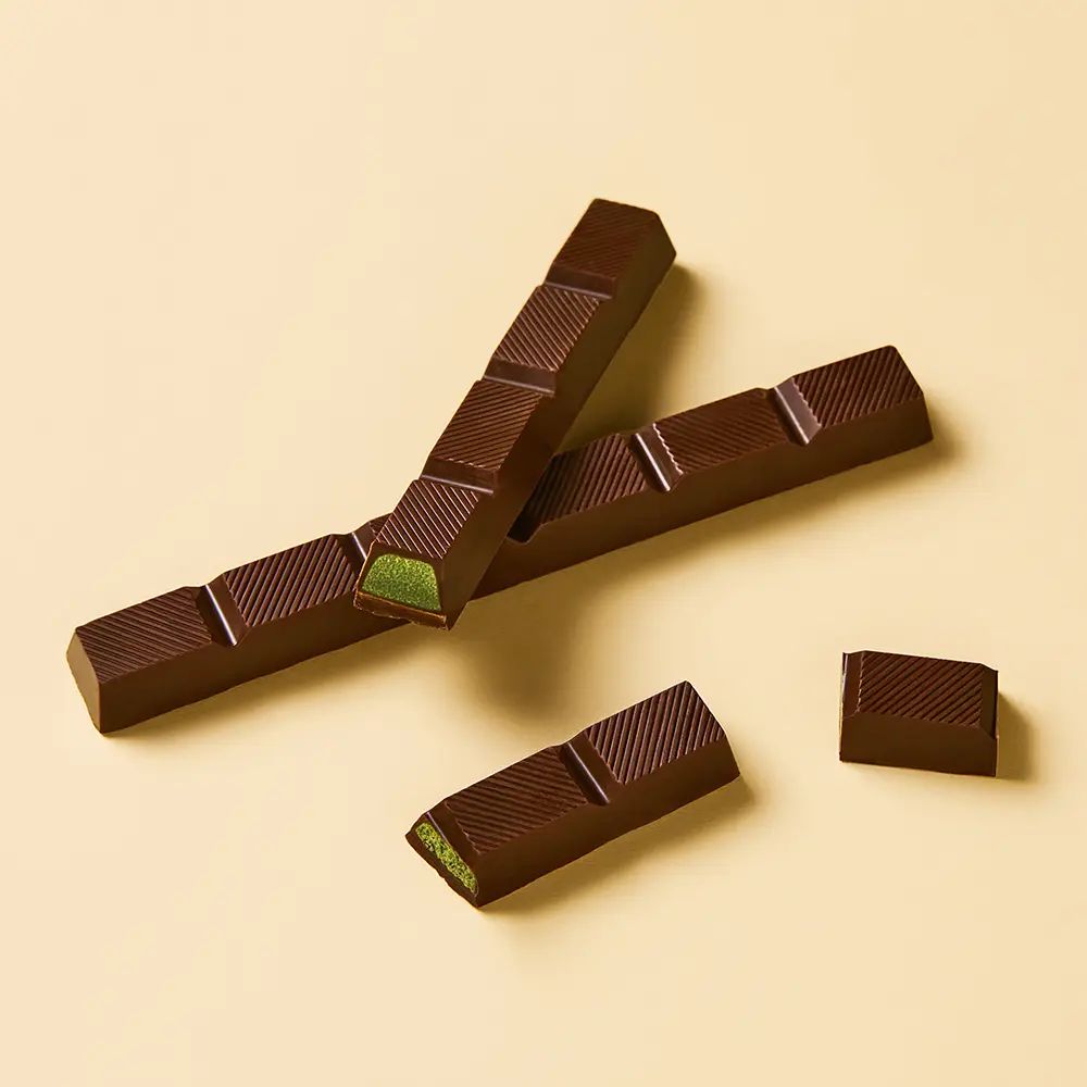 OSULLOC JeJu Green Tea Chocolate Bar, 120g(40g×3), 83% Cocoa Dark Chocolate with Green Tea Filling