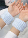Solid Fuzzy Bath Wrist Band 1Pair