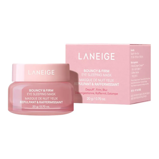 LANEIGE Bouncy & Firm Eye Sleeping Mask 20ml: Depuff and Firm with Peony & Collagen Complex