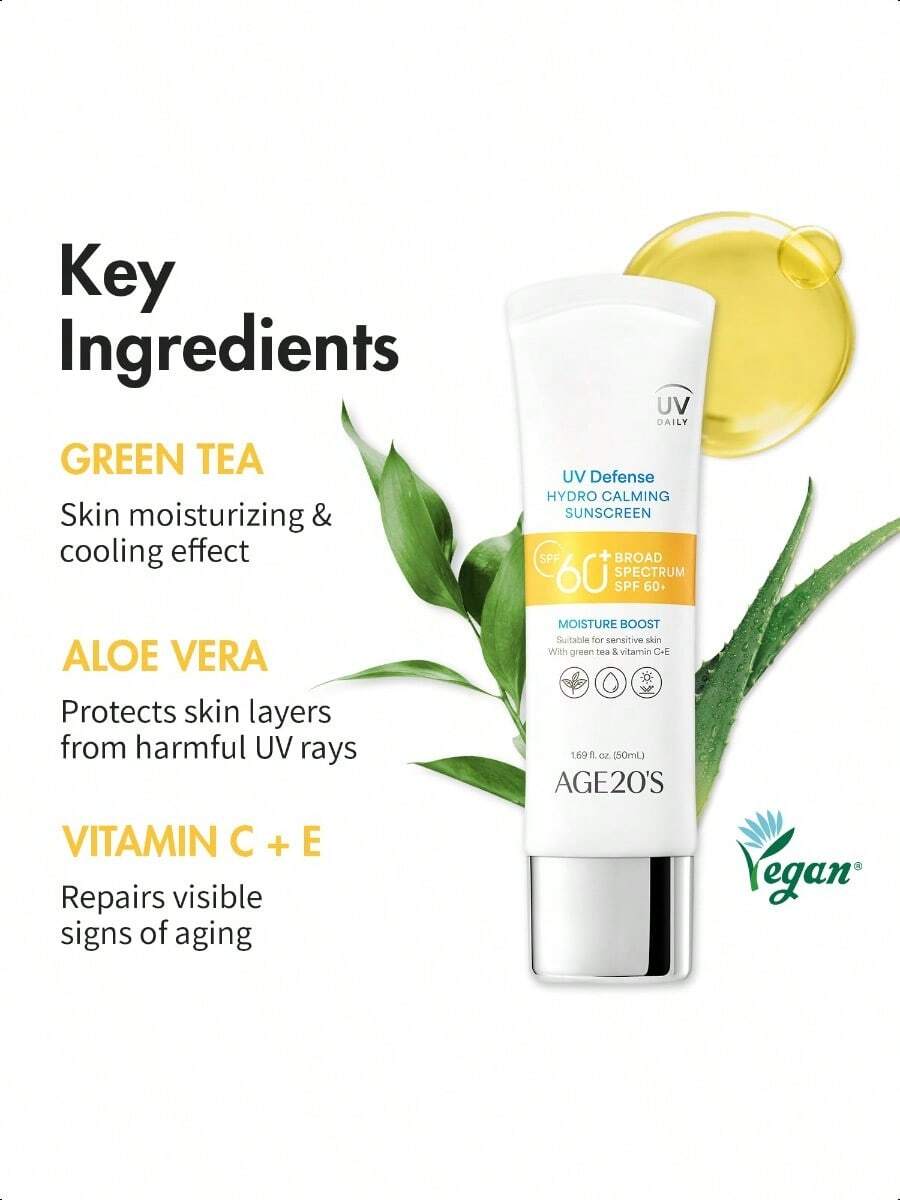 Age20's UV Defense Hydro Calming Sunscreen SPF 60+ | Korean Sunscreen | Moisturizing Creamy