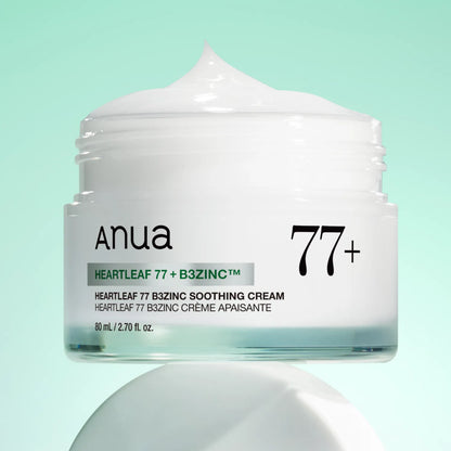 Anua Heartleaf 77 B3Zinc Soothing Cream 80ml Double Pack (+Tube 80g)