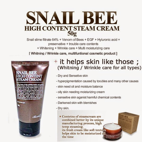 Benton Snail Bee High Content Steam Cream 50g