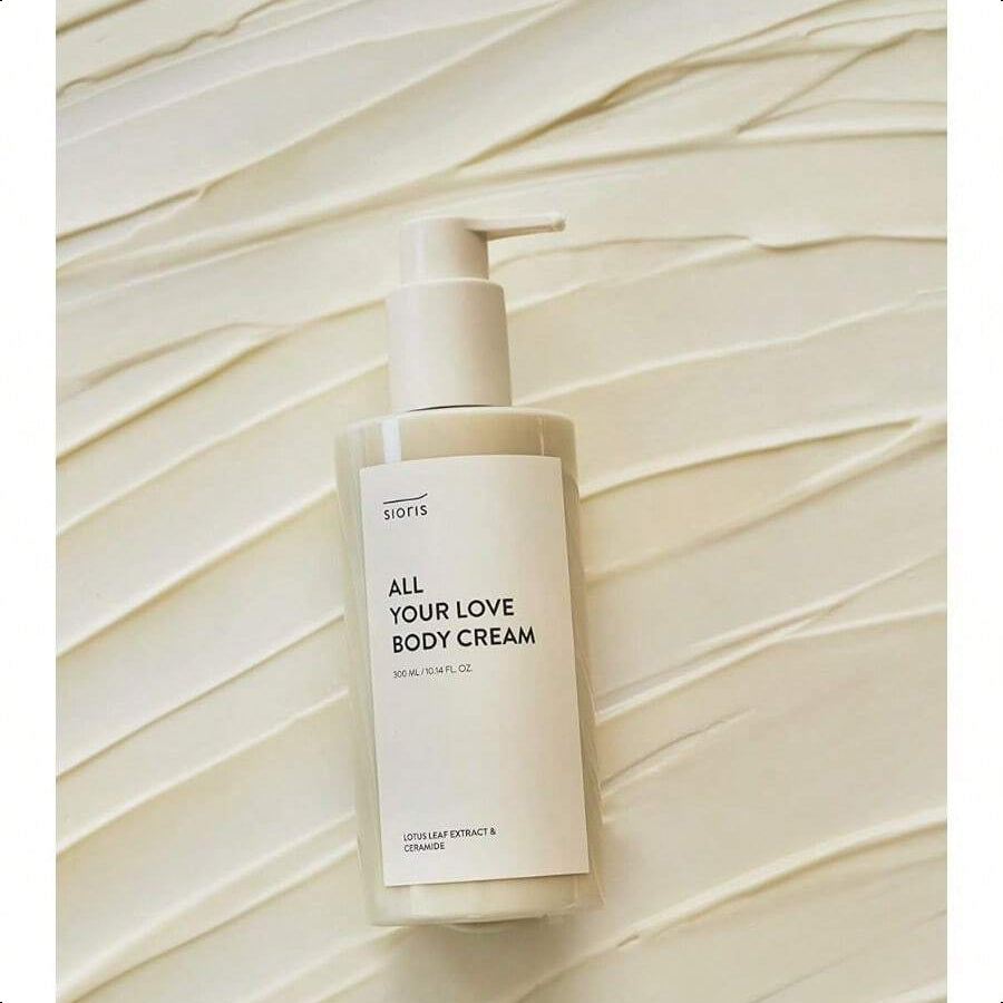 sioris All Your Love Body Cream 300ml/10.14 Oz Deep Moisturizing Revitalize Vitamin Body Cream For Dry And Sensitive Skin And Family