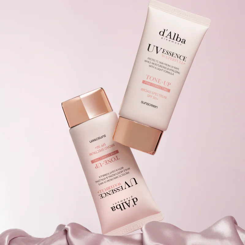 d'Alba Waterful Tone Up Sun Cream SPF50+PA++++ 50ml - Pink Correcting