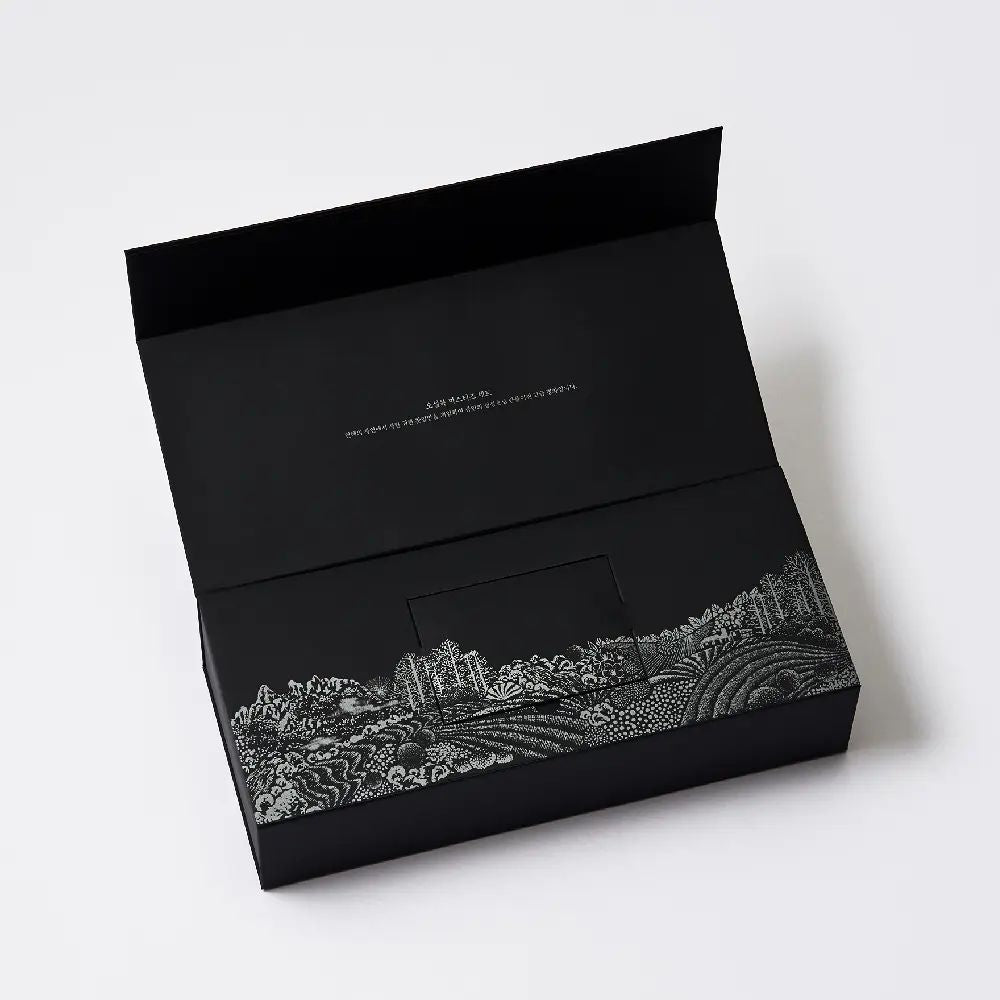 OSULLOC Master’s Premium Tea Gift Set, 4 Cans Total 160g, Jeju Whole Leaf Tea Collection, Luxury Gift Box