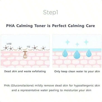 KLAVUU Green Pearlsation Pha Calming Toner 200ml/6.76 Oz | Infused With Gentle Pha (Polyhydroxy Acid) And Soothing Green Tea Extracts